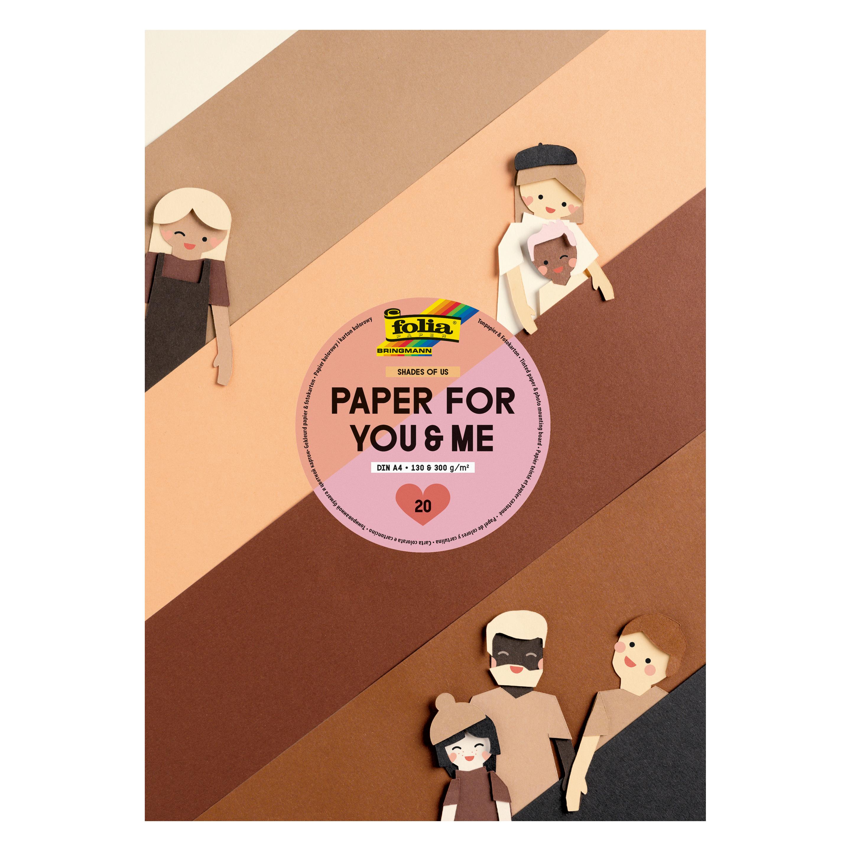 Folia, Doe-het-zelf Papier, Kreativblock Tonpapier & Fotokarton (130 g/m², 20x)