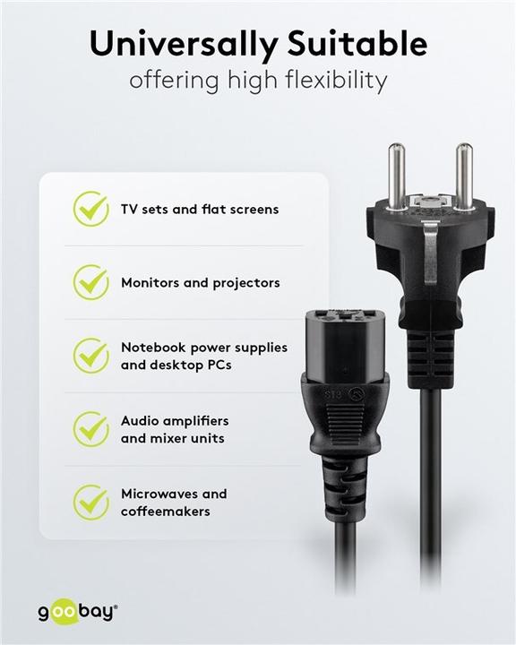 Produktbild Goobay Kaltgeräte Anschlusskabel (1.50 m)