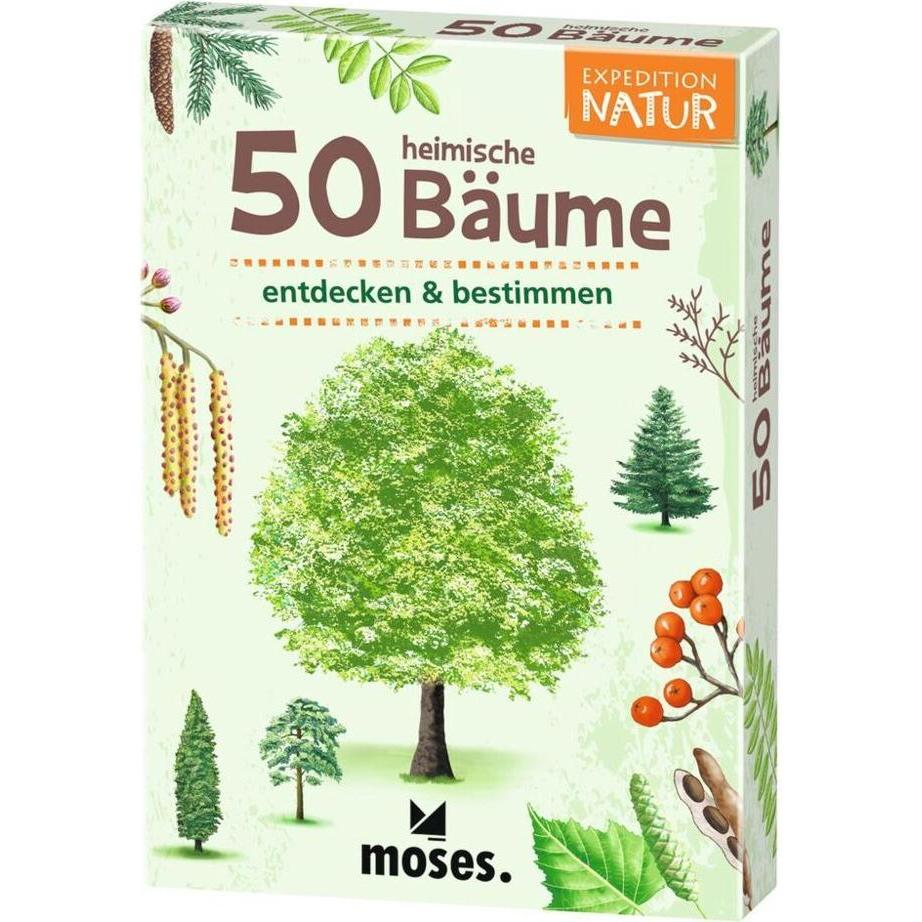 Moses MOS09716 - Expedition Natur "50 heimische Bäume", für 1 oder mehr Spieler, ab 10 Jahren (DE-Ausgabe) (Deutsch)