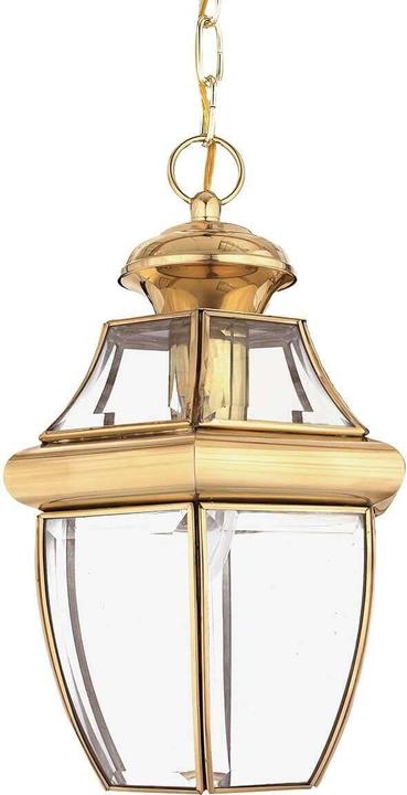 Productafbeelding Quoizel Newbury Buiten Hanglamp E27 Gepolijst Messing (E27, IP23)