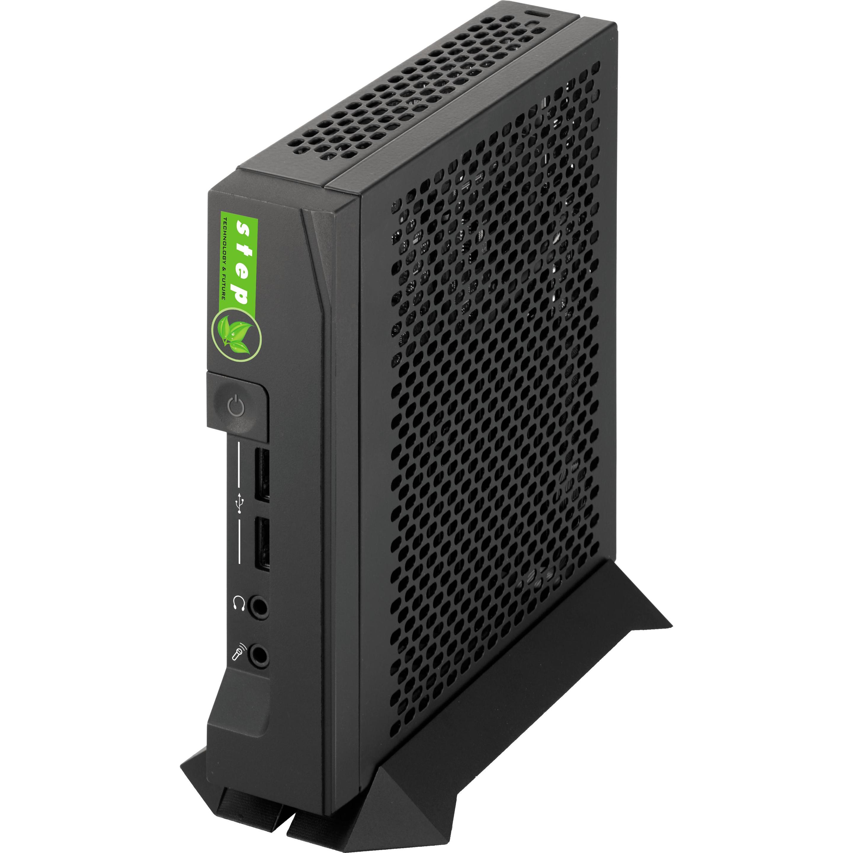 Step Micro – DS190P (Intel Celeron J4105, 4 GB, 128 GB, UHD Graphics 600), PC, Schwarz
