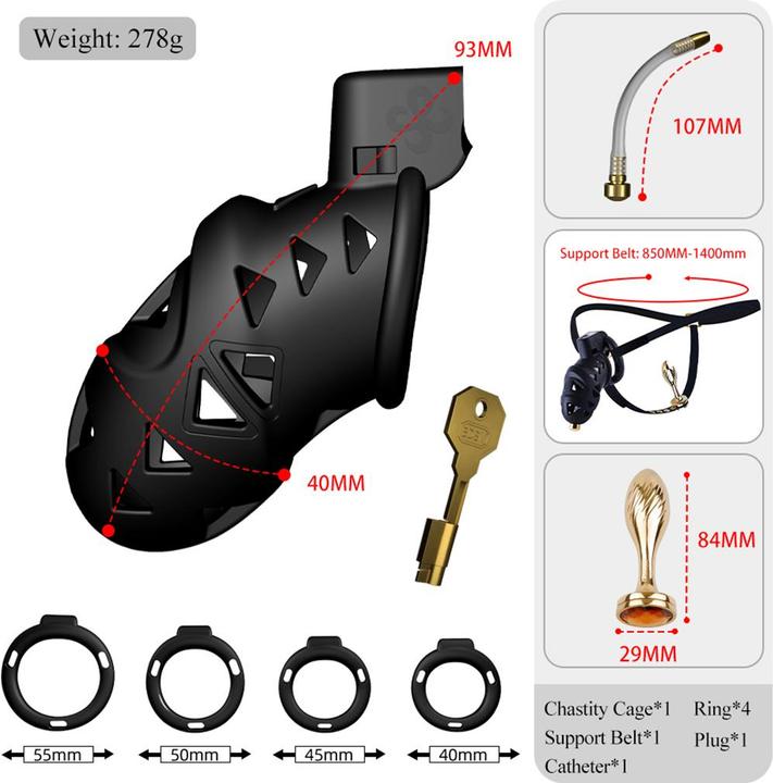 Produktbild Sevanda Rattlesnake Chastity Cage PRO Long