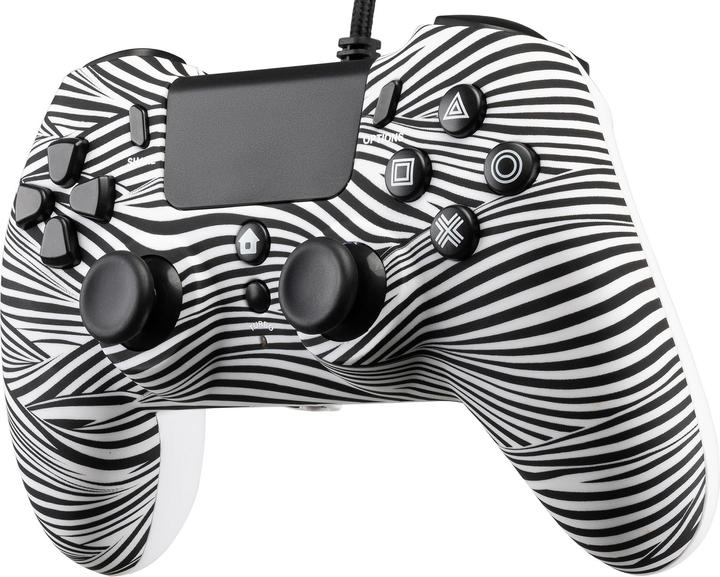 Actual product image Qubick Wired Controller Black White (PS4) (PC, PS4)