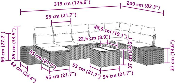 Produktbild vidaXL Outdoor-Sofagarnitur
