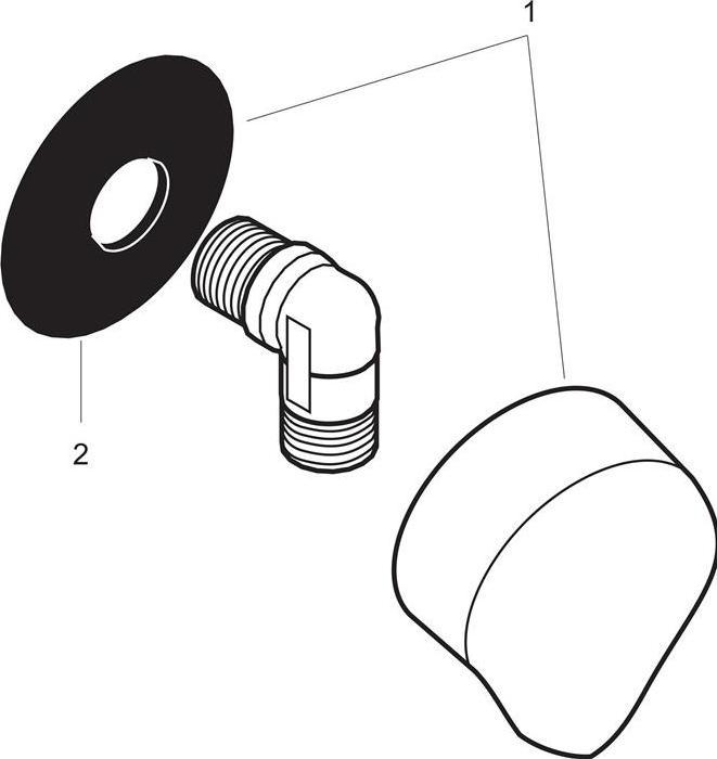 Actual product image hansgrohe HG hose connection FIXFIT E without non-return valve chrome