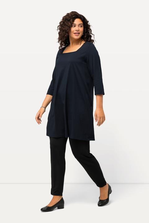 Produktbild Ulla Popken Longshirt, A-Linie, Carré-Ausschnitt, 3/4-Arm (56)