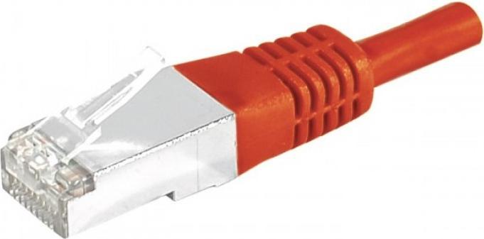 Actual product image Exertis Connect Patch cable S/FTP (PIMF), CAT.6A EIA/TIA, Class EA, red, 0.5 m Patch cable with especially narrow (S/FTP, CAT6a, 0.50 m)