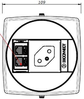 Actual product image IB Connect Built-in socket