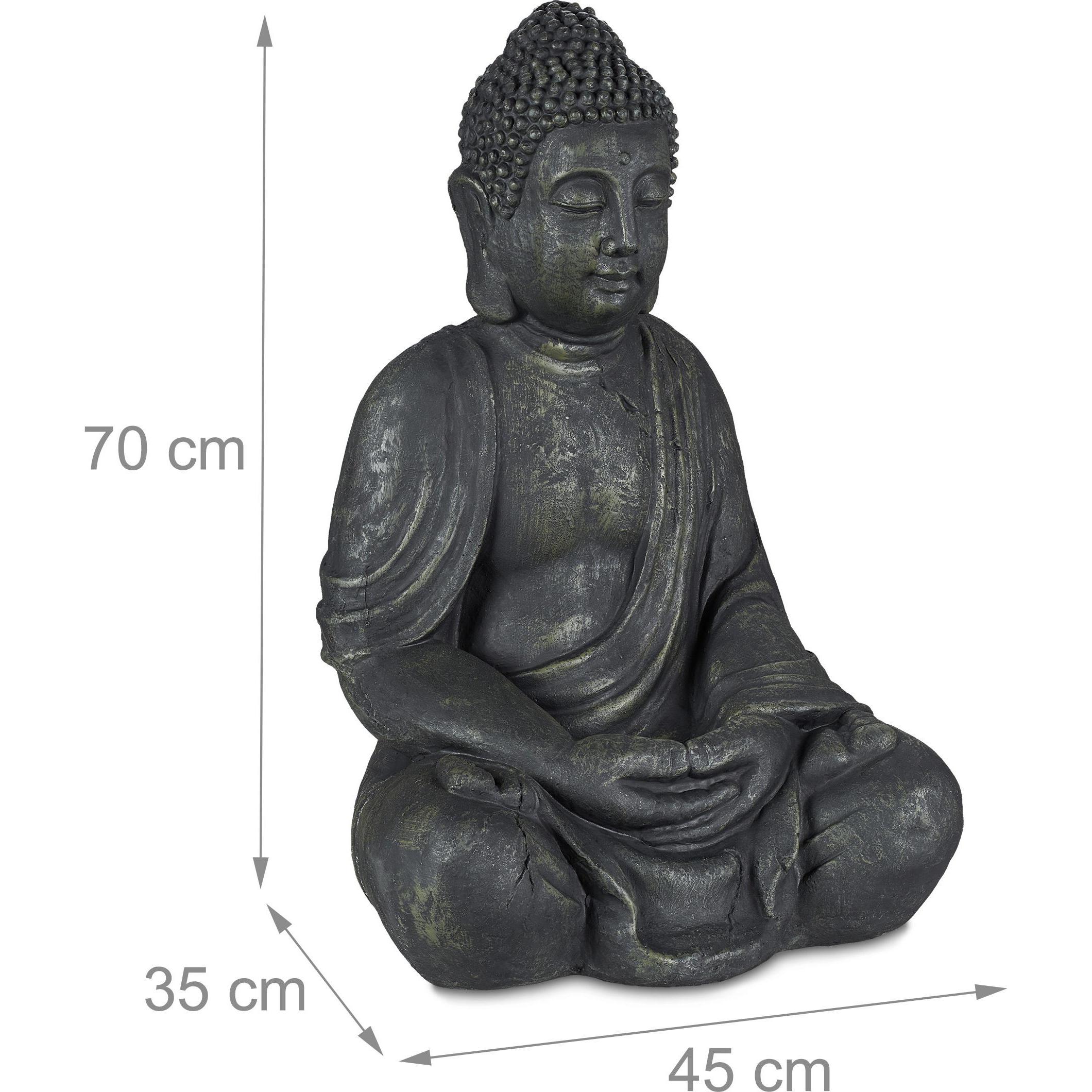 Relaxdays, Aussendekoration, Buddha Figur