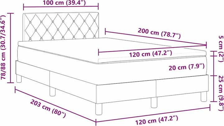 Produktbild vidaXL Bettmatratze (120 x 200 cm)