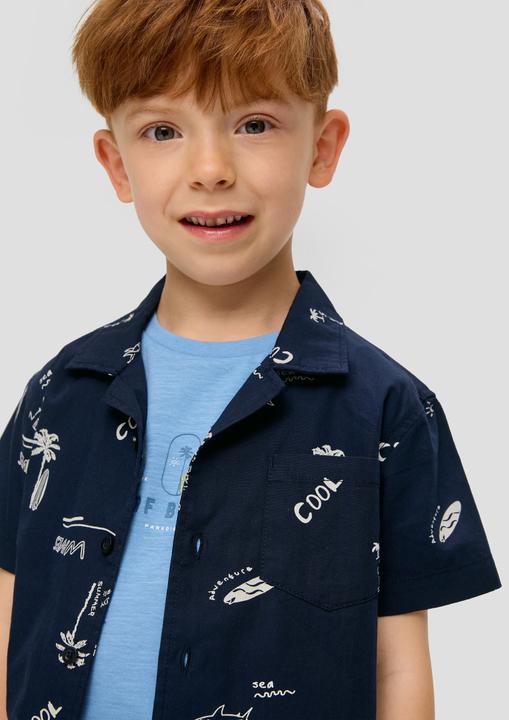 Immagine prodotto s.Oliver Hemd Kurzarmhemd mit maritimem Allover-Print (98)