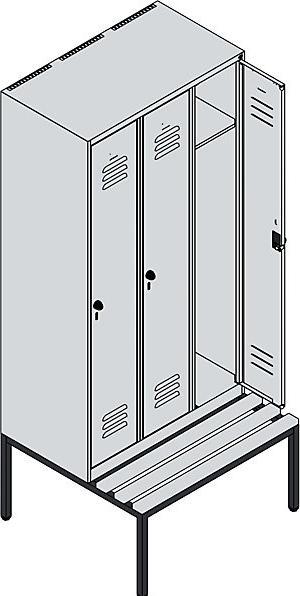 Actual product image C+P Locker Classic PLUS bench seat (90 cm, 212 cm)