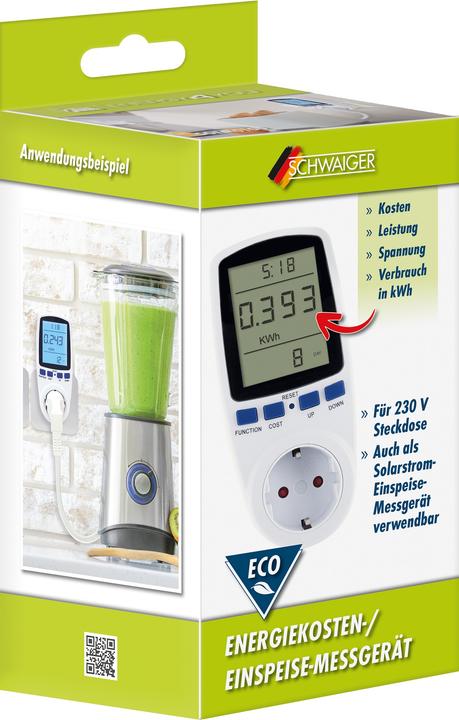 Produktbild Schwaiger Energiekostenmessgerät mit Display, weiss