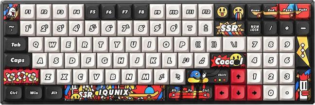 Actual product image Iqunix F97 Graffiti Slate Wireless Gaming Keyboard, RGB - Moonstone Switches (DE, Wireless)