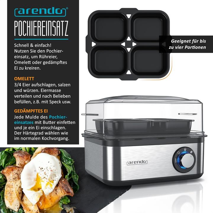 Produktbild Arendo Eierkocher, Silber