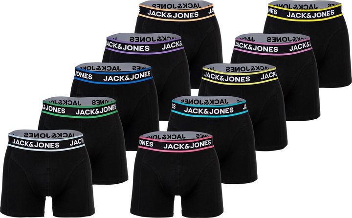 Immagine prodotto Jack & Jones Boxershort Casual Stretch JACLIMES SOLID TRUNKS 10 PACK (S, confezione da 10)