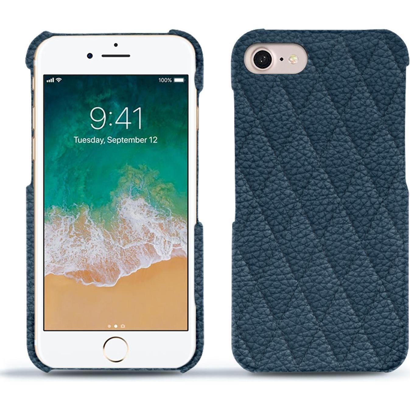 Noreve Lederschutzhülle (Apple iPhone 7), Smartphone Hülle, Blau