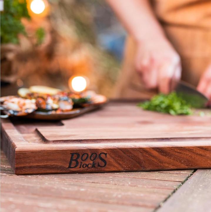 Productafbeelding John Boos Blokken Walnoot Collectie snijplank met sapgeul 61 x 46 x 4 cm walnoothout