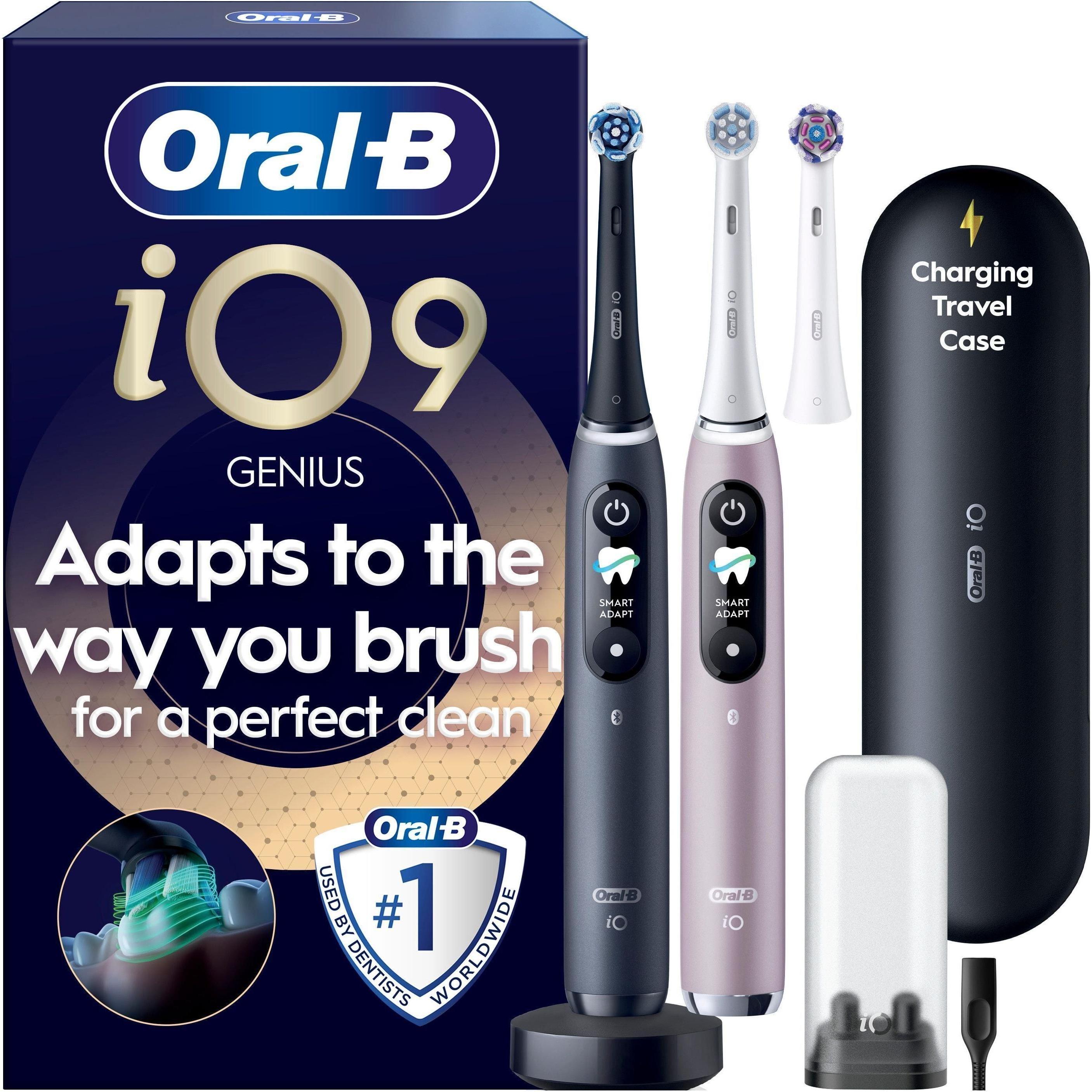 Oral-B, Spazzolino elettrico, Oral B - iO9 Electric Toothbrush - Black & Rose - 2-Pack