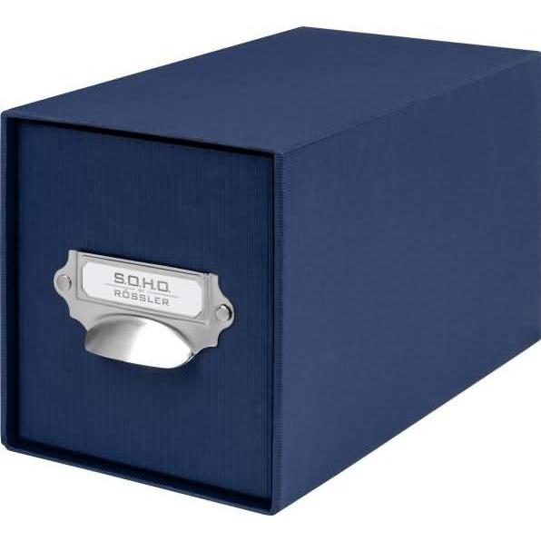 Rössler CD-Schubladenbox Soho navy (CDs), CD- & Schallplatten Aufbewahrung, Blau
