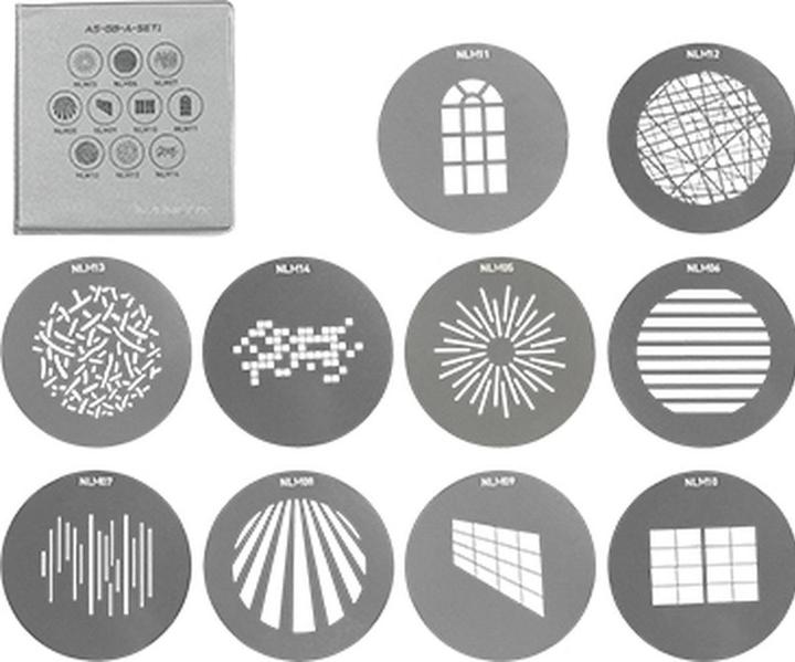 Nanlux Gobo Set 1 zu NL Mount Projektionsaufsatz
