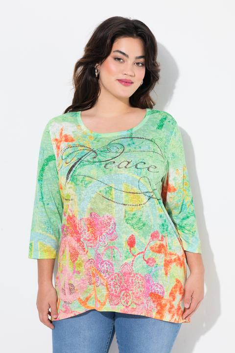 Produktbild Angel of Style T-Shirt, Peace-Schriftzug, 3/4-Ärmel (44)
