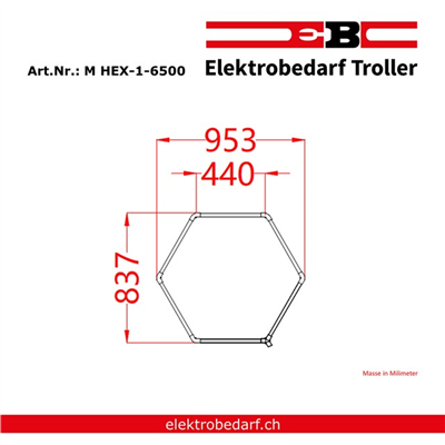 Produktbild EB Troller LED-Hexagon (4320 lm)