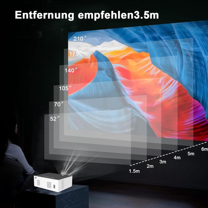 Produktbild Ysametp 1080p Native M7 Beamer WiFi Bluetooth (Full HD, 15000 lm)
