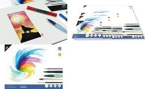 Produktbild Kangaro Aquarellblok A3 16 Blatt 300 Gramm cremeweiss (300 g/m², 16x)