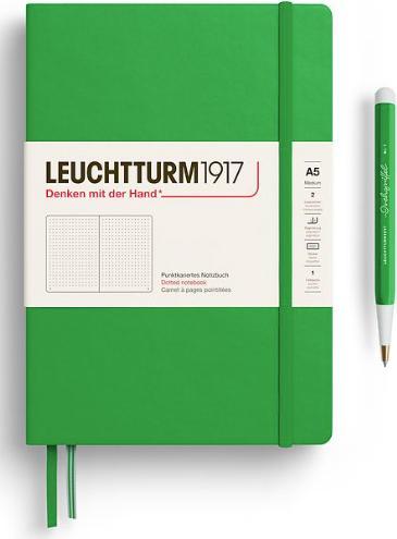 Produktbild Leuchtturm1917 Leuchtturm Medium Dots S.Leaf (145 x 210 mm, Gepunktet, Harter Einband)