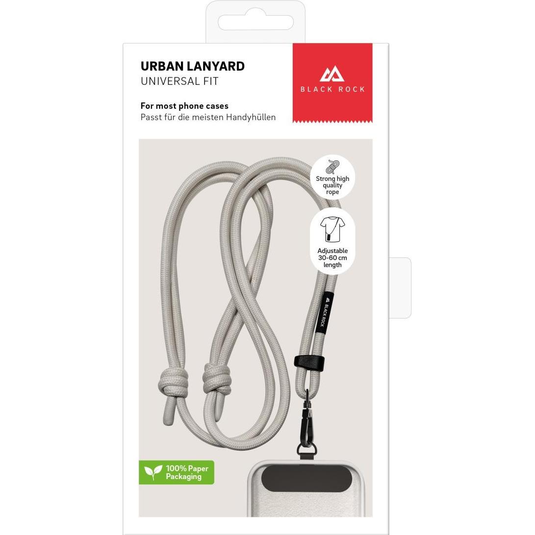 Thumbnail - Black Rock, Schlüsselanhänger, „Universal Lanyard“ für Smartphones, Warmgrau, Weiss