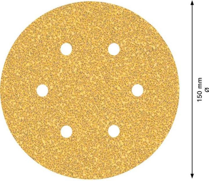 Actual product image Bosch Professional Zubehör EXPERT C470 Sanding paper with 6 holes for random orbital sander, 150 mm, G 40, 50 pcs. (40)