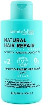 Produktbild NoName SOMNIS&HAIR Shampoo und Maske 2 in 1 Hair Repair Anti-Breakage 250ml (250 ml, Flüssiges Shampoo)