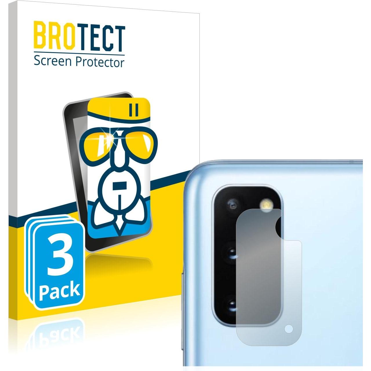 BROTECT AirGlass Panzerglasfolie (3 Stück, Samsung Galaxy S20), Smartphone Schutzfolie, Transparent
