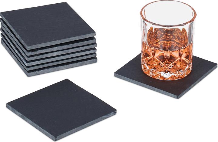 Actual product image Relaxdays 8x sotto-bicchieri (1 x, Glass coaster)