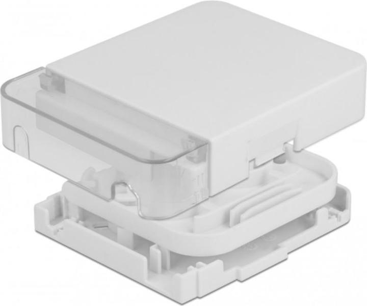 Actual product image Delock Wall mount fiber optic junction box for 1 x SC Simplex or LC Duplex white (Splice box)