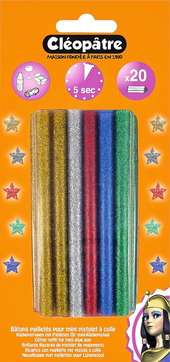 Image du produit Cléopâtre Cartouches d'encre paillettes, 20 pièces, pour pistolets à colle