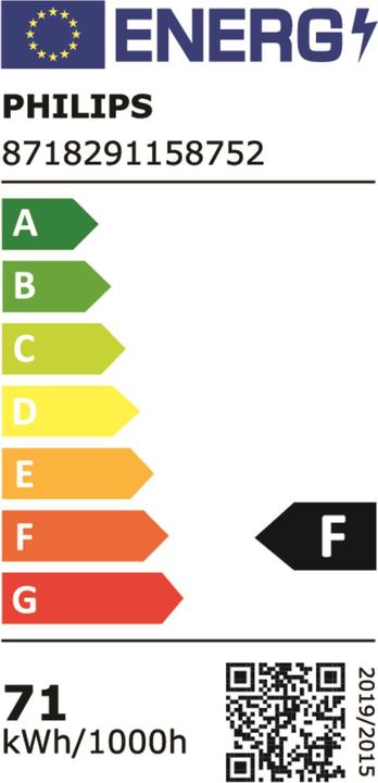 Energie-Label Philips Entladungslampe (E27, 71 W, 7050 lm, 1 x, F)