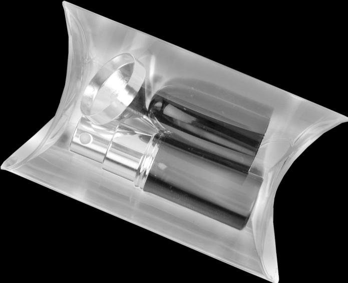 Produktbild Taschenzerstäuber schwarz für 4 ml + Trichter silber in Geschenkpackung (4 ml)