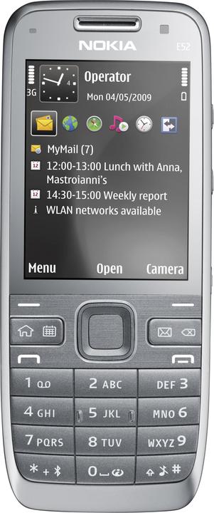 Image du produit Nokia E52 - Aluminium gris métal (2.40", 3 Mpx, 3G)