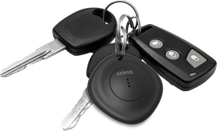 Actual product image Aeroz TAG-1000 Black (1-pack) Key finder for use with iPhone - Works with Apple Find My app