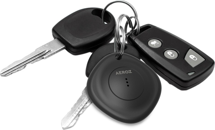 Actual product image Aeroz TAG-1000 Black (1-pack) Key finder for use with iPhone - Works with Apple Find My app