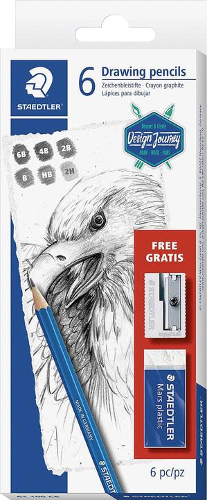Actual product image Staedtler Pencil Lumograph Set (2 mm, 2B, 2H, 4B, 6B, B, HB, 6x)