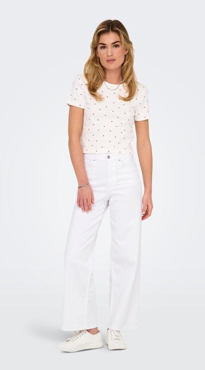 Immagine prodotto Only ONLANN-MADISON Hohe Taille Verkürzt Jeans Jeans mit weitem Bein (L)