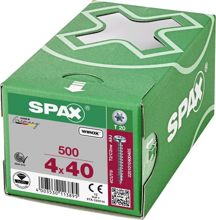 Actual product image Spax Chipboard screws PH T20 4,0x40 mm (500 Screws per piece)