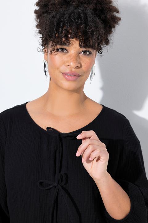 Produktbild Miamoda Bluse, A-Linie, Musselin, Bindebänder, Kräuselnaht (44)