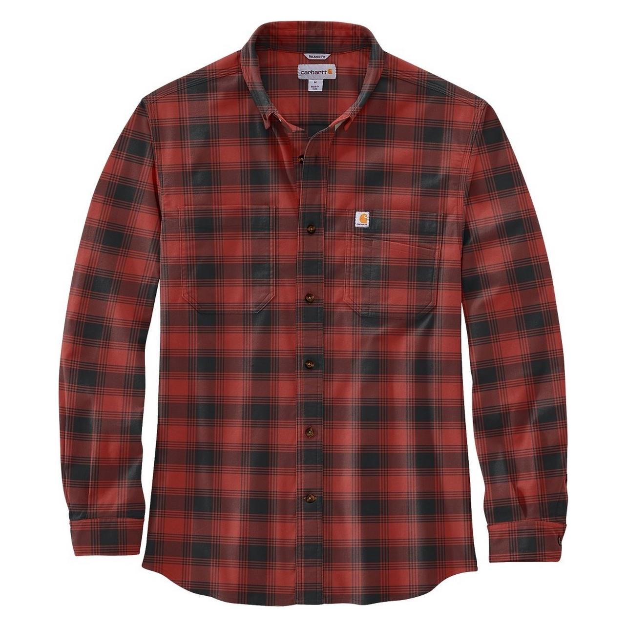 Carhartt, Herren, Hemden, Koszula Long Sleeve Red, Rot, (Xxl)