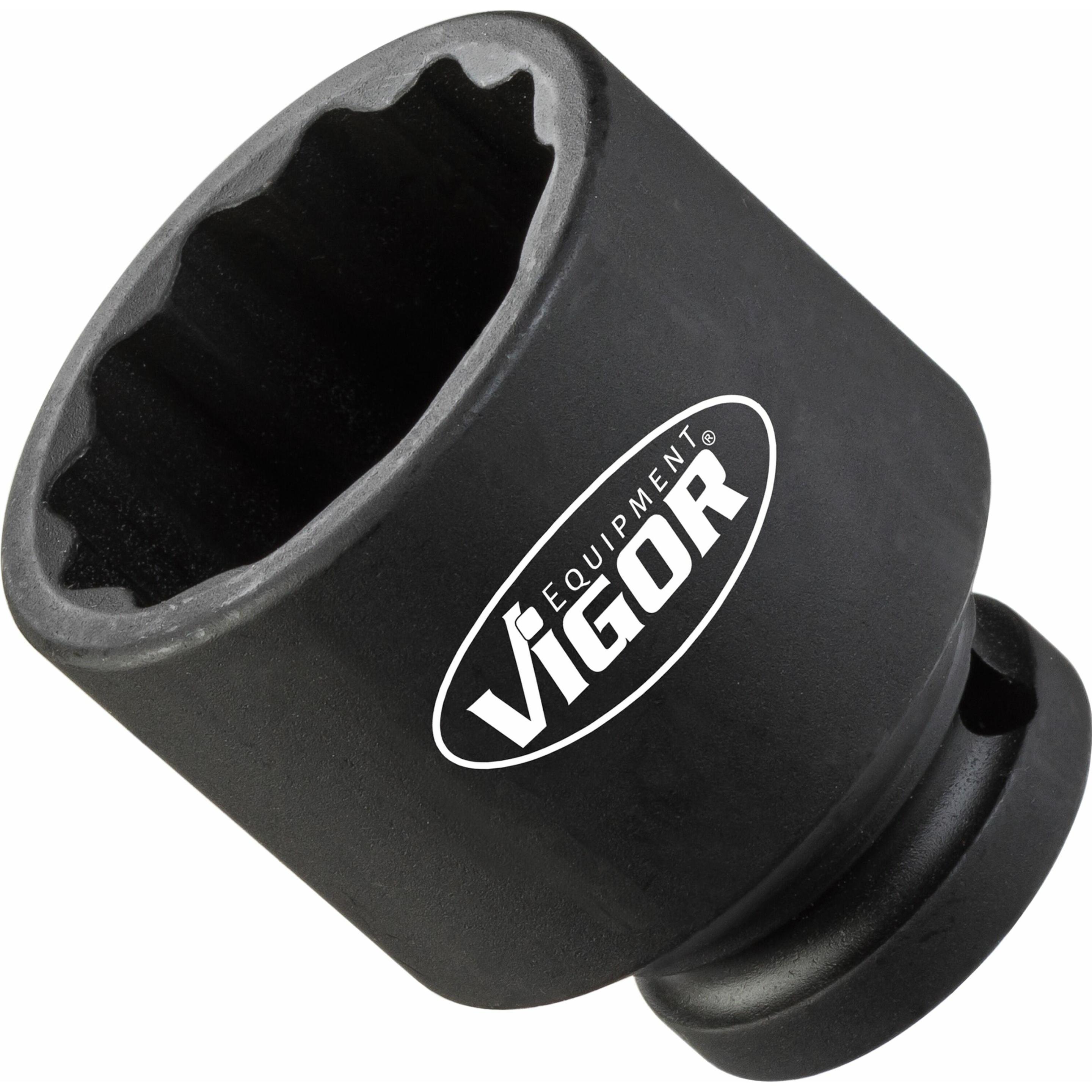 Vigor, Steckschlüssel + Stecknuss, Schlagschrauber Steckschlüsseleinsatz (Doppel-6kt.) ∙ kurz ∙ V4477 ∙ Vierkant12,5 mm ...