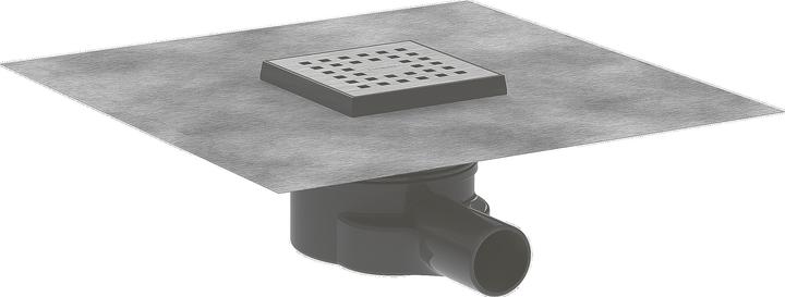 hansgrohe HG Punktablauf RainDrain Brilliance Kompl.set Edelstahl gebürstet 100x100mm (100 mm)