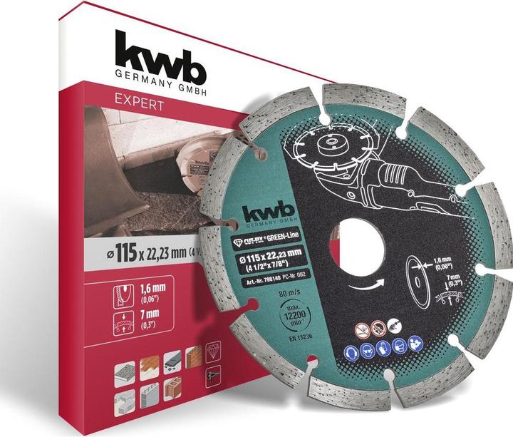 Produktbild kwb Diamant-Trennscheibe Greenline 115